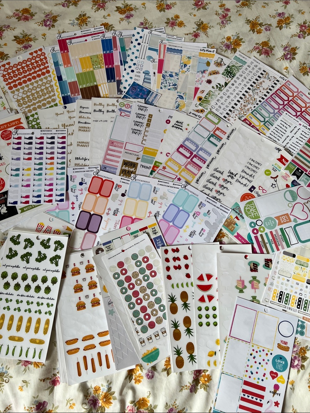 Colorful Assorted Planner Sticker Sheets